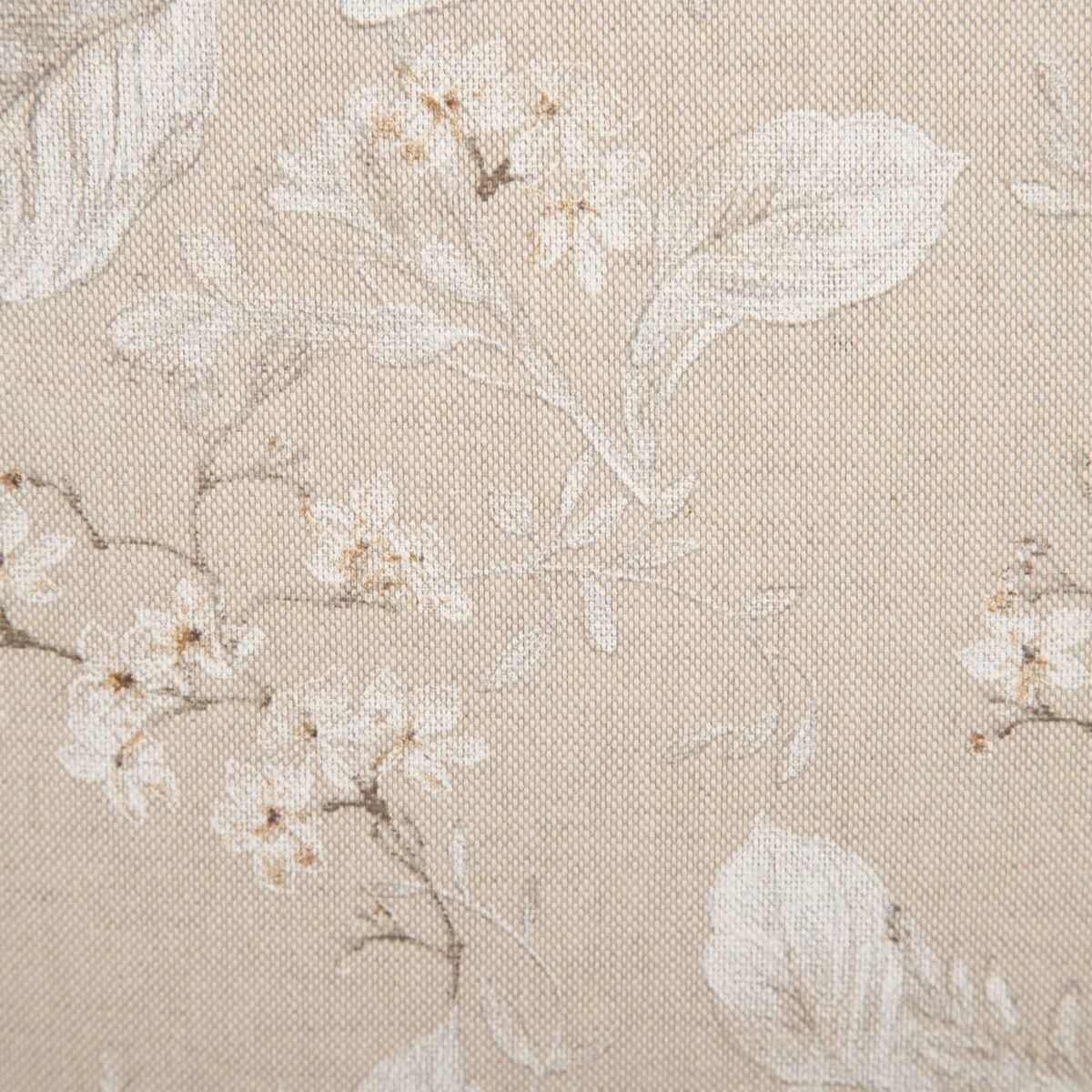 Bigbuy Home Cushion Polyester Cotton Beige Flowers 60 X 40 Cm