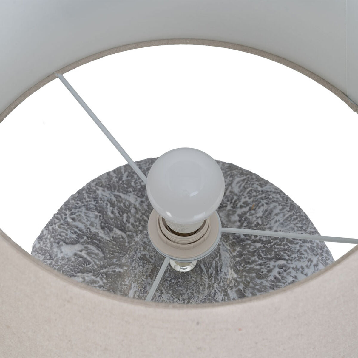 Bigbuy Home Bordslampa Keramik Grå 40 X 40 X 55 Cm