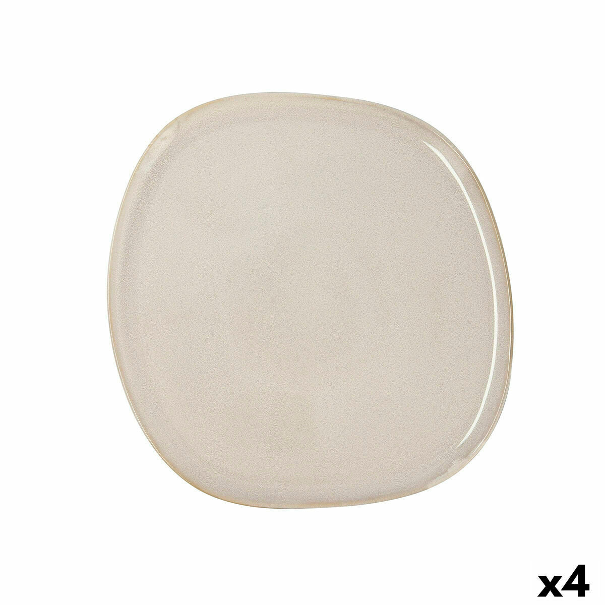 Bidasoa Platt Skål Bidasoa Ikonic Vit Keramik 26,5 X 25,7 X 1,5 Cm (4 Antal) (Pack 4X)