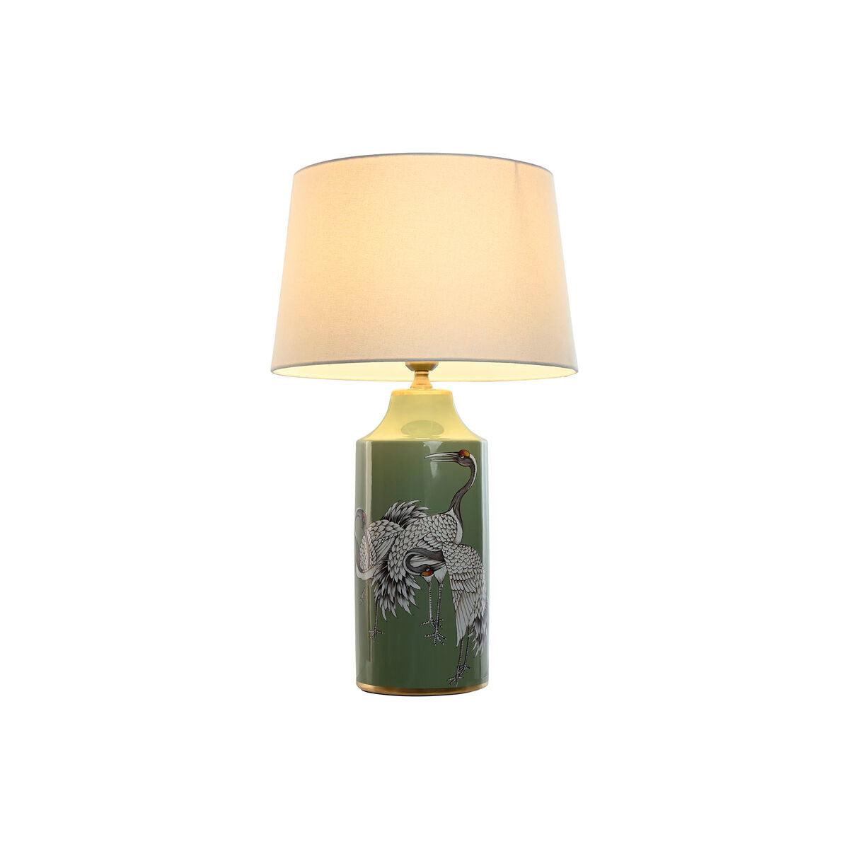 Bordslampa Home Esprit Vit Svart Grön Gyllene Keramik 50 W 220 V 40 X 40 X 67 Cm