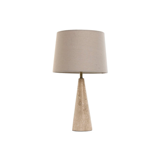 Home Esprit Bordslampa Home Esprit Beige Linne Marmor 35 X 35 X 64 Cm