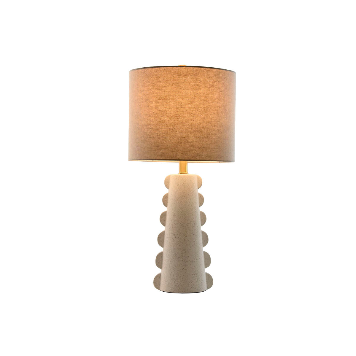 Home Esprit Bordslampa Home Esprit Vit Linne Stengods 30 X 30 X 64 Cm