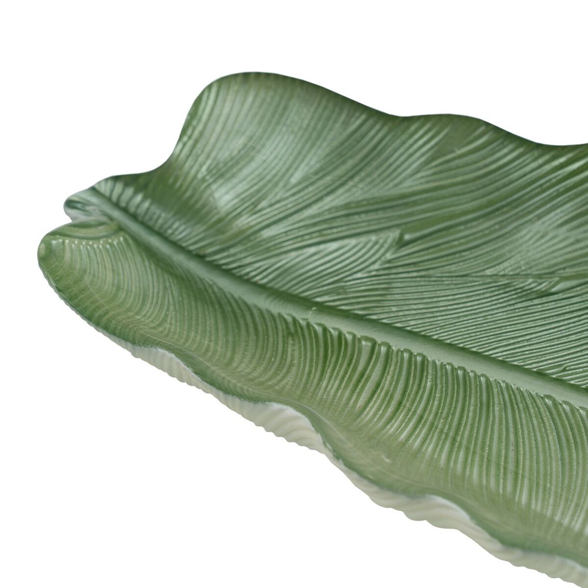 Bigbuy Home Tray Green Leaf Of A Plant 40 Cm