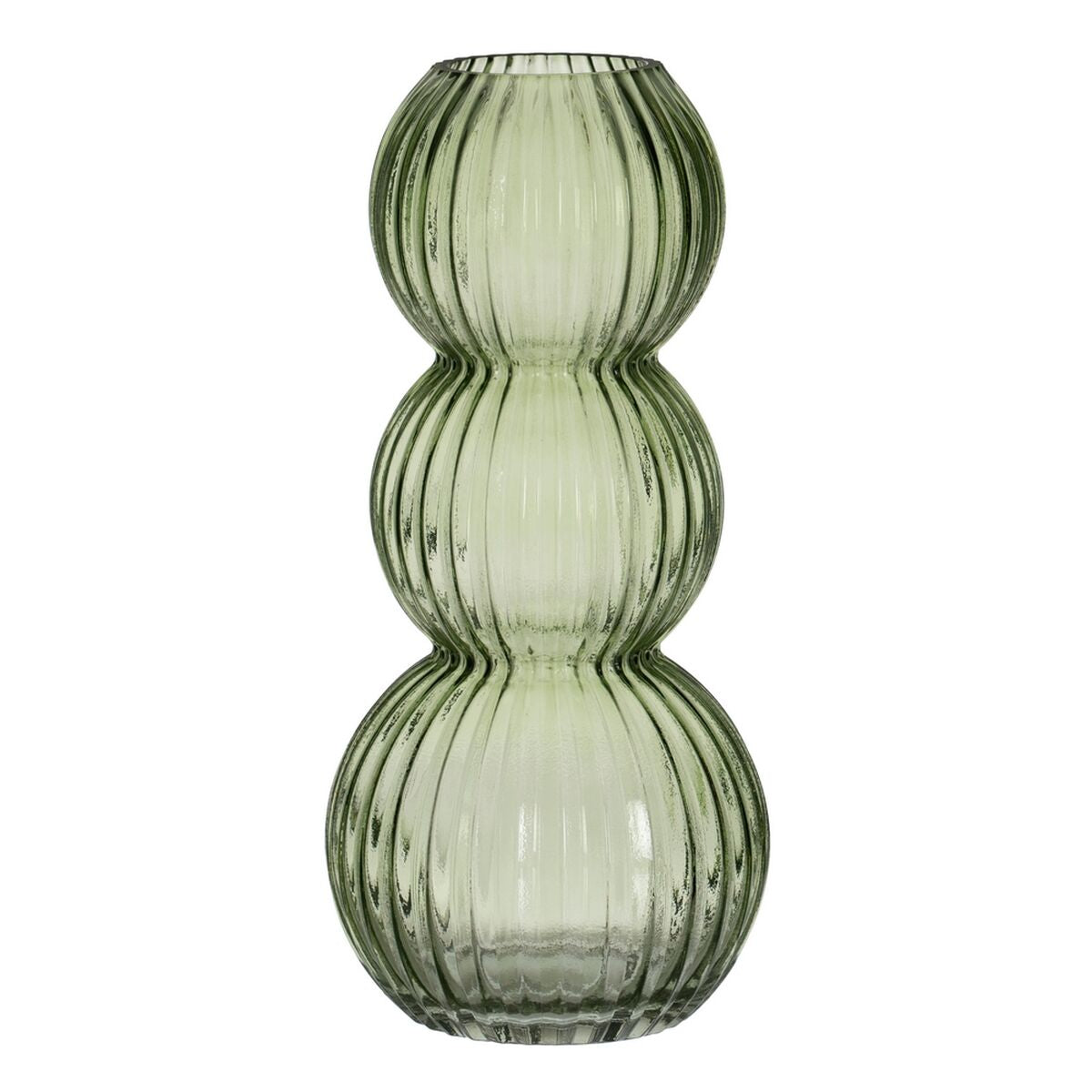 Bigbuy Home Vas Grön Glas 14,5 X 14,5 X 32 Cm