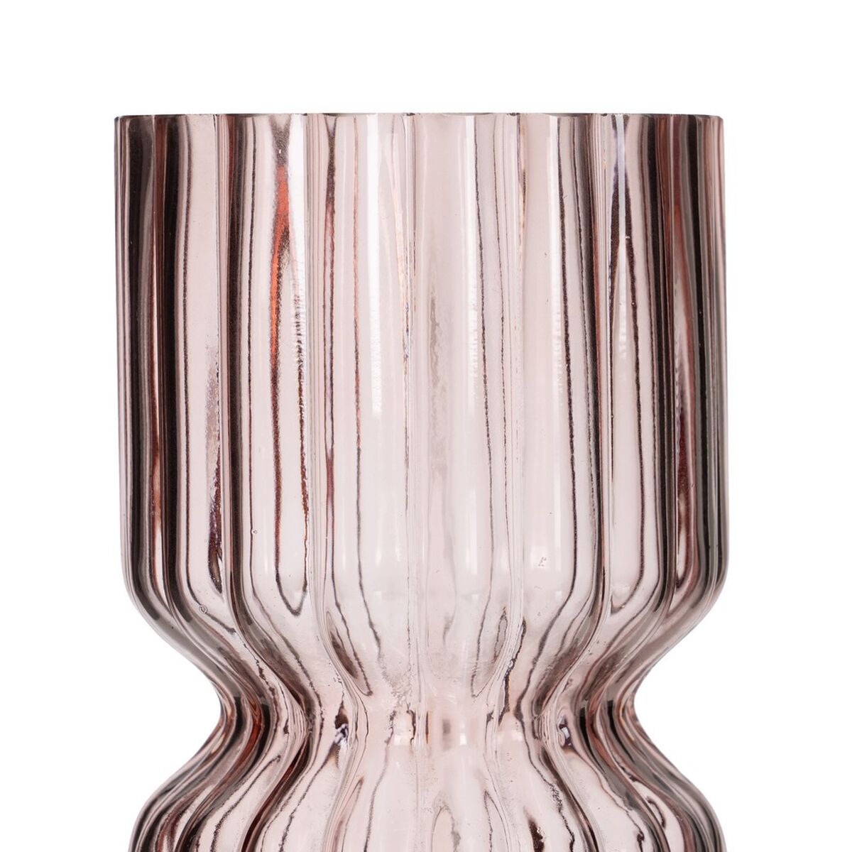 Bigbuy Home Vase Pink Crystal 12 X 12 X 25 Cm