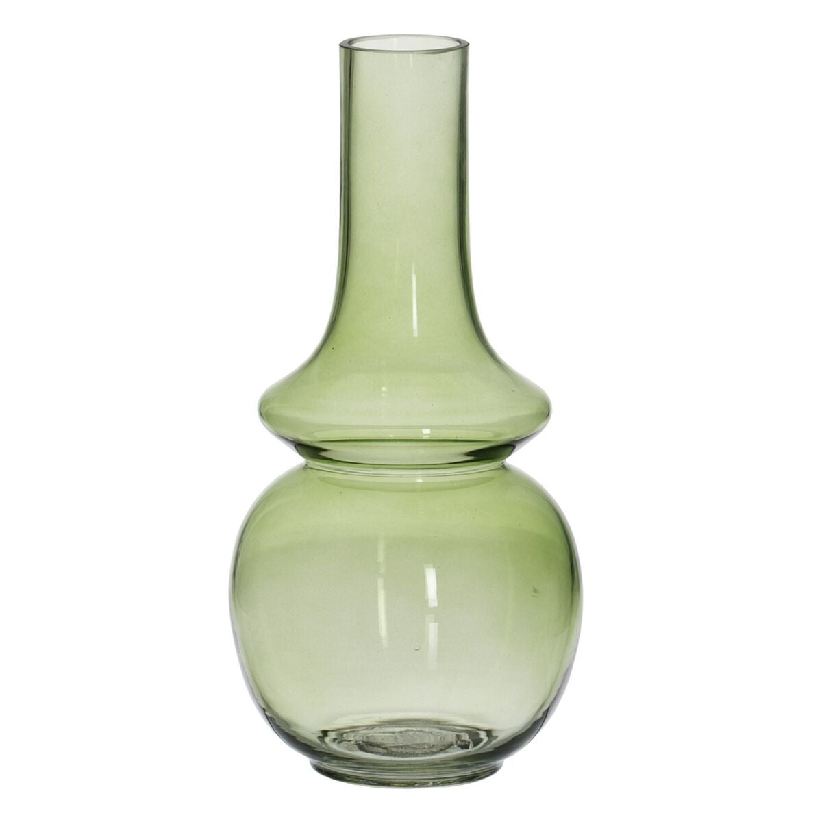 Bigbuy Home Vas Grön Glas 12,5 X 12,5 X 26 Cm