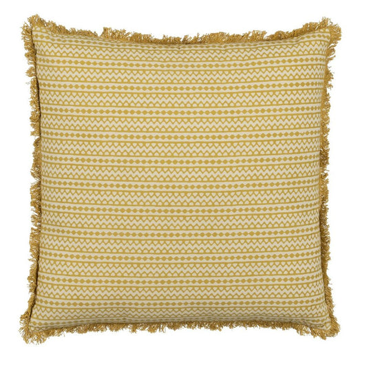 Bigbuy Home Cushion Cotton Beige Mustard 50 X 50 Cm